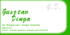 gusztav dinga business card