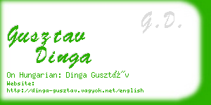 gusztav dinga business card